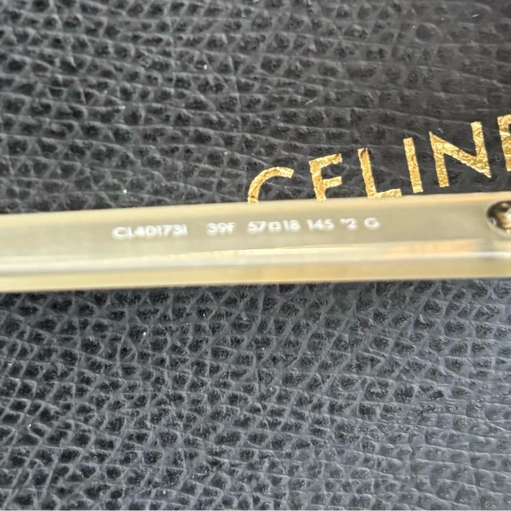 Authentic CELINE 57 2 dots Aviator Acetate gradient Sunglasses - Picture 14 of 14